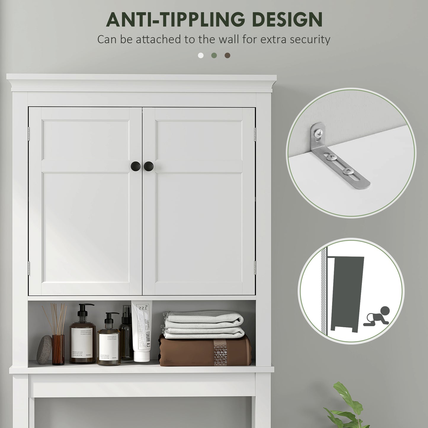 Over-Toilet/Appliance Storage Cabinet - White