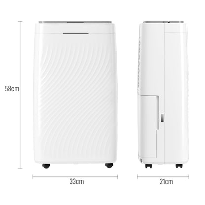 16L Multi-Mode Dehumidifier, with Wheels - White