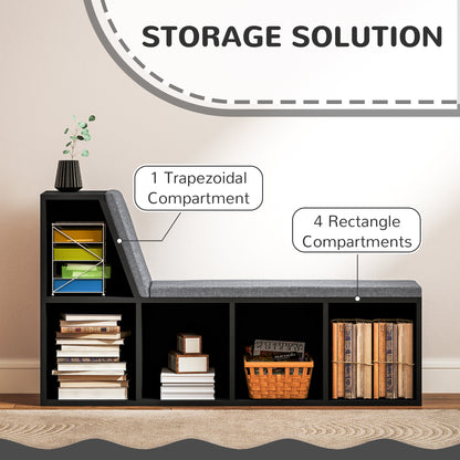 2 Tier Modern Bookcase Bookshelf with Removable Cushions for Living Room