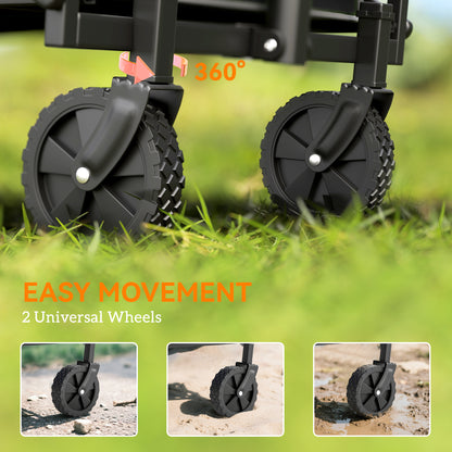 93L Festival Trolley on Wheels, Garden Folding Trolley Cart