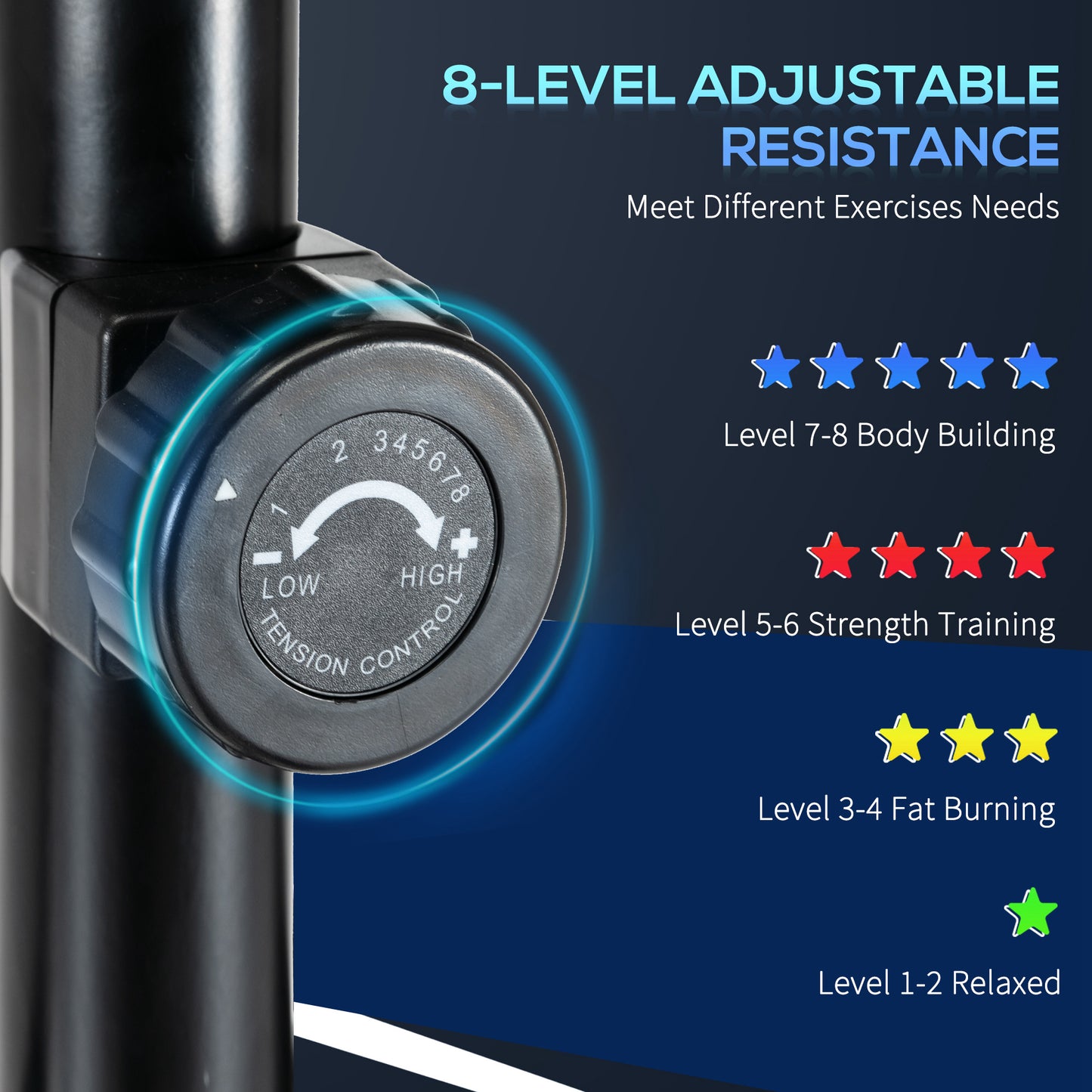 Elliptical Cross Trainer, Home Cardio Workout Machine with Eight Level Magnetic Resistance, LCD Monitor, Heart Rate Sensor