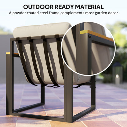 Garden Furniture Set, 4 Piece Indoor Outdoor Conservatory with Loveseat Sofa, Armchairs, Glass Top Coffee Table