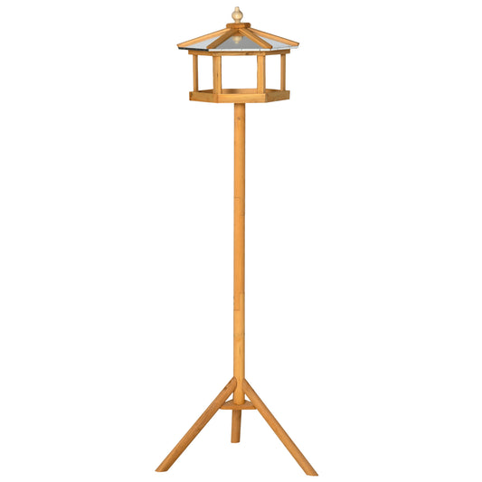 Wooden Bird Table for the garden Feeding Station, 153Hcm