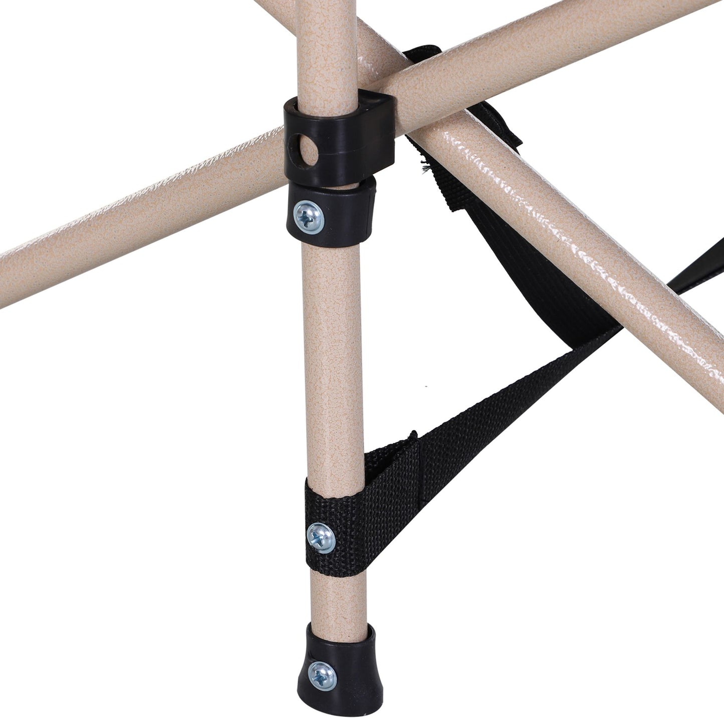 Single Person Camping Bed Folding Cot Outdoor Patio Portable Military Sleeping Bed Travel Guest Leisure Fishing with Side Poc