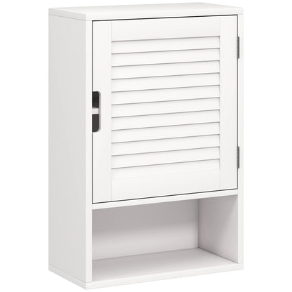 Bathroom Cabinet, Wall Mounted Storage Cabinet with Adjustable Shelves, 40 x 20 x 60 cm, White