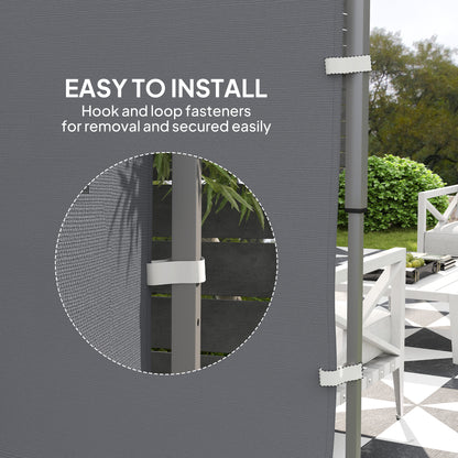 195 x 295cm Replacement Gazebo Sidewall - Grey