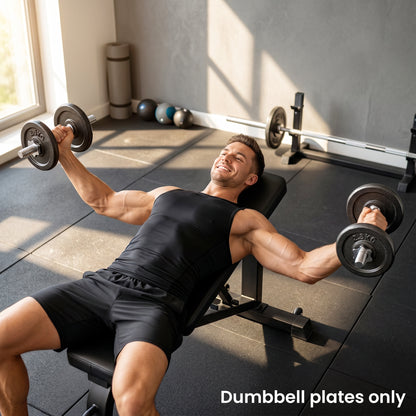 Weight Plates Set, 1"/2.5cm Weight Disc Pair, 4 x 2.5kg Metal Dumbbell/Barbell Plates for Home Gym
