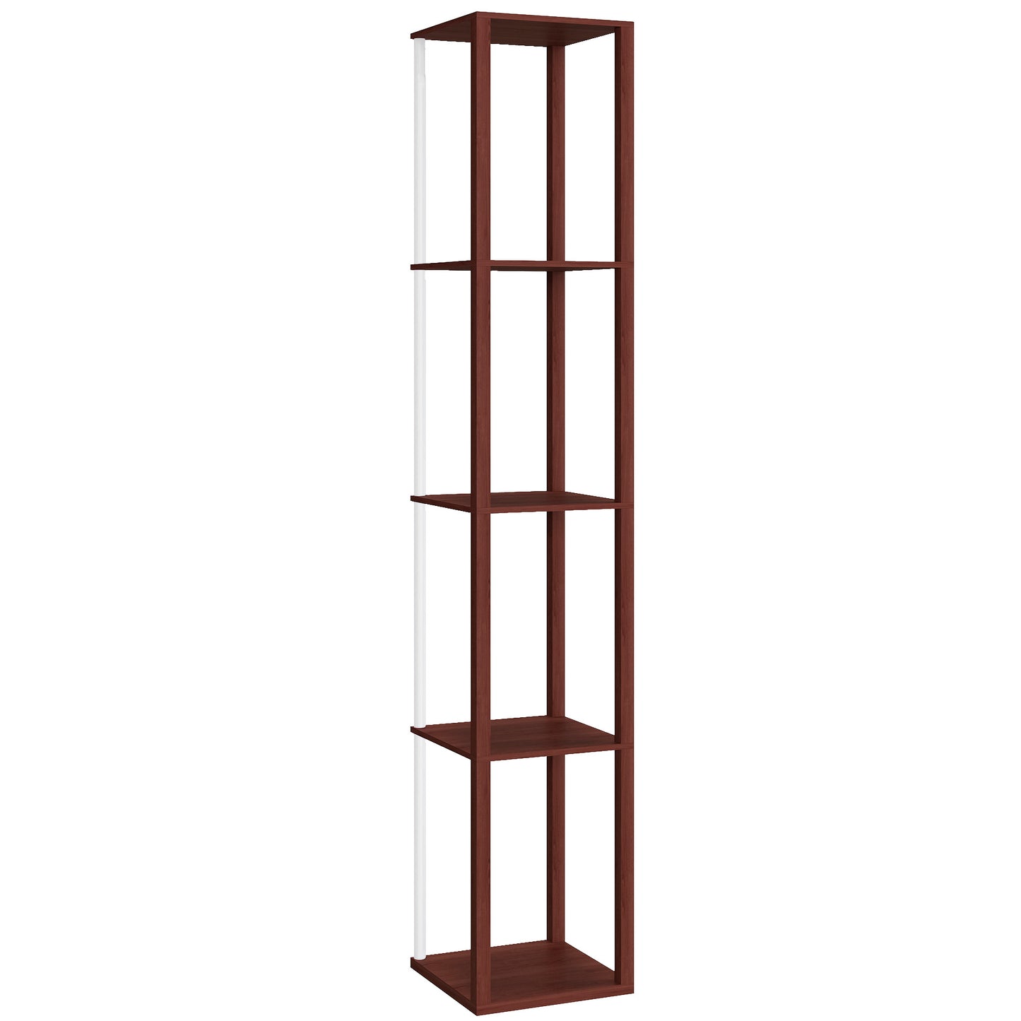RGB LED Floor Lamp with Shelves, Modern Dimmable Standing Lamp with Remote Control