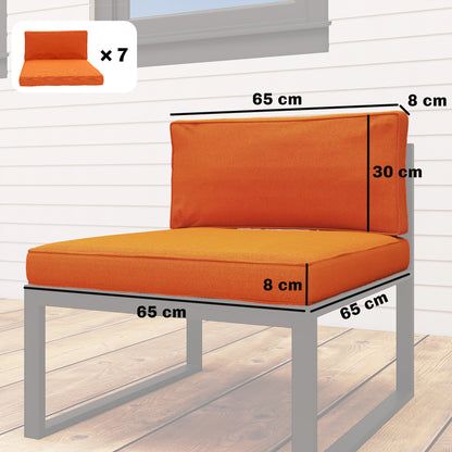 14-piece Dining Set Cushions - Orange