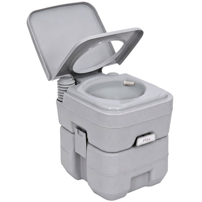 Portable Camping Toilet, 20L Flushable Porta Potty Portaloo with 2 Detachable Tanks