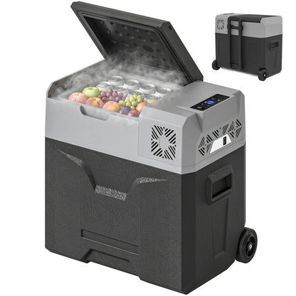 Car Refrigerator, Portable 12/24V 50 Litre Compressor Fridge Freezer, Electric Cooler Box for Camping, Travel, Picnic