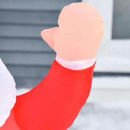 4ft Inflatable Christmas Santa Claus Gift with LED Xmas Décor Holiday Outdoor Yard Decoration