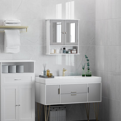 Bathroom Wall Storage Cabinet - Grey