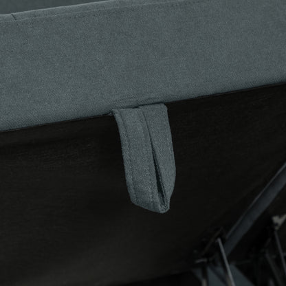 'L' Shape Modular Storage Sofa - Dark Grey