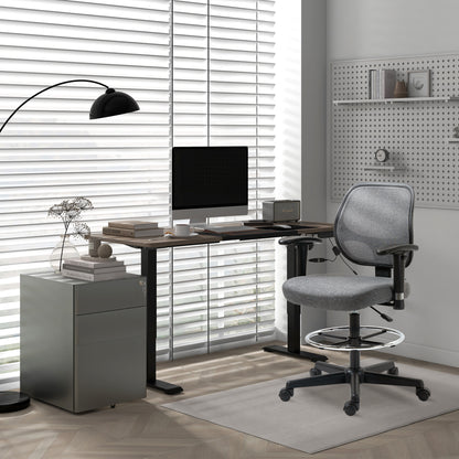 Lockable Cabinet, Rolling Filing Cabinet with 3 Drawers, Steel Office Drawer Unit for A4, Letter, Legal Sized Files