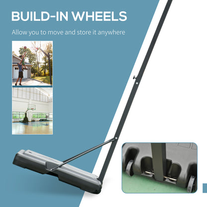 Portable 10ft Basketball Backboard Hoop Set Professional Outdoor Freestanding Basketball Stand