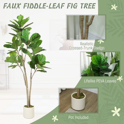 150cm Artificial Ficus Tree - Green
