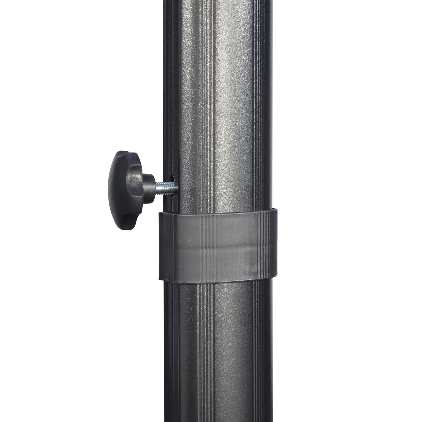 2.7 x 2.7 m Cantilever Parasol, Square Overhanging Umbrella with Cross Base, Crank Handle, Tilt