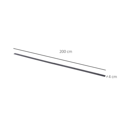 6.6FT/200cm Black Sliding Door Kit for Single Barn Door, Antique Sliding Barn Door Hardware Kit with J Shape Hanger