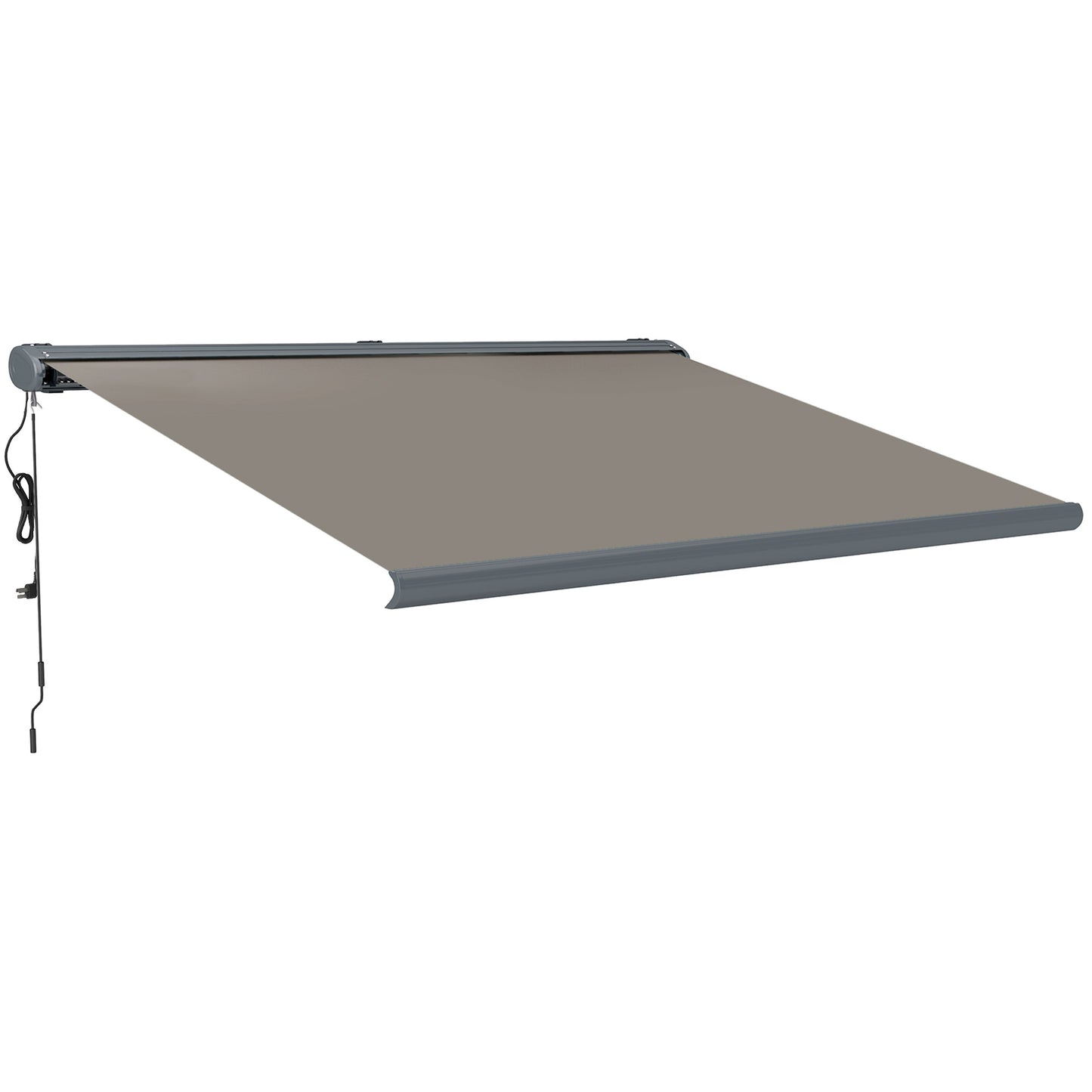 4 x 3(m) Full Cassette Electric Awning with Remote Controller, Aluminium Frame DIY Retractable Garden Awning