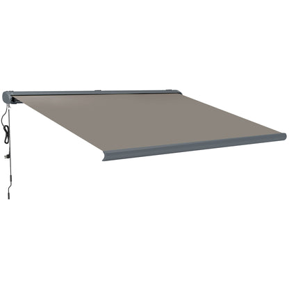 4 x 3(m) Full Cassette Electric Awning with Remote Controller, Aluminium Frame DIY Retractable Garden Awning