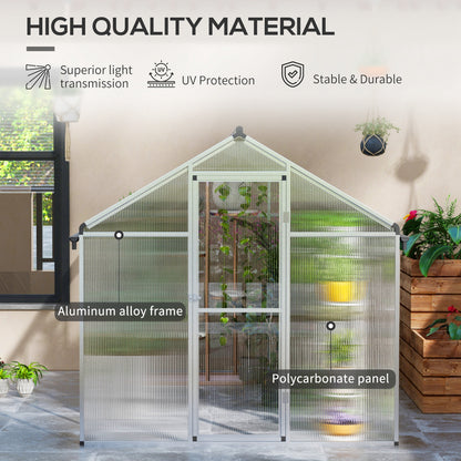 10 x 6ft Aluminium Frame Walk-In Greenhouse