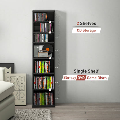 260 Narrow CD Storage Unit - Black