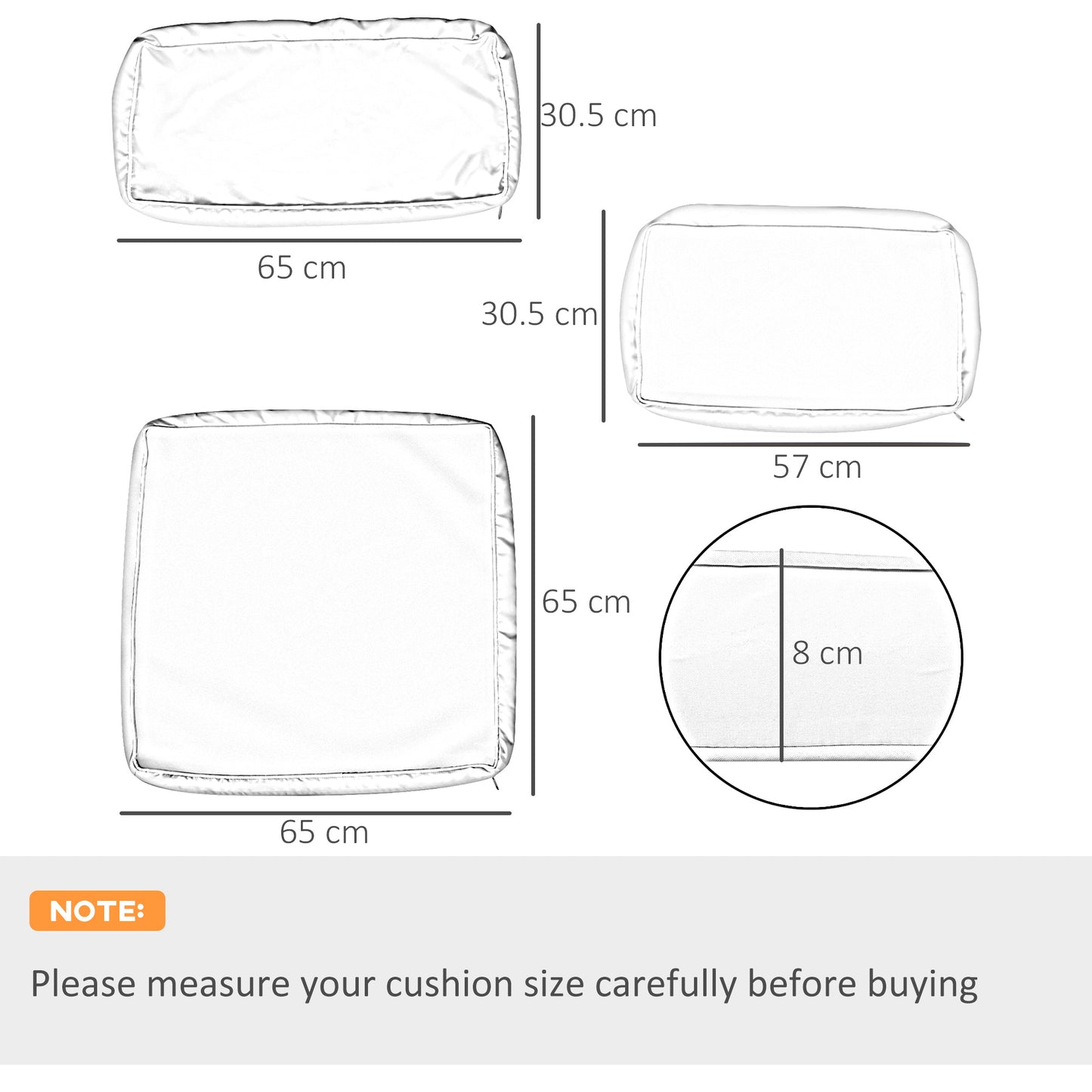 Garden Rattan Sofa Cushion Polyester Cover Replacement Outdoor- No Cushion Included, Grayish Green
