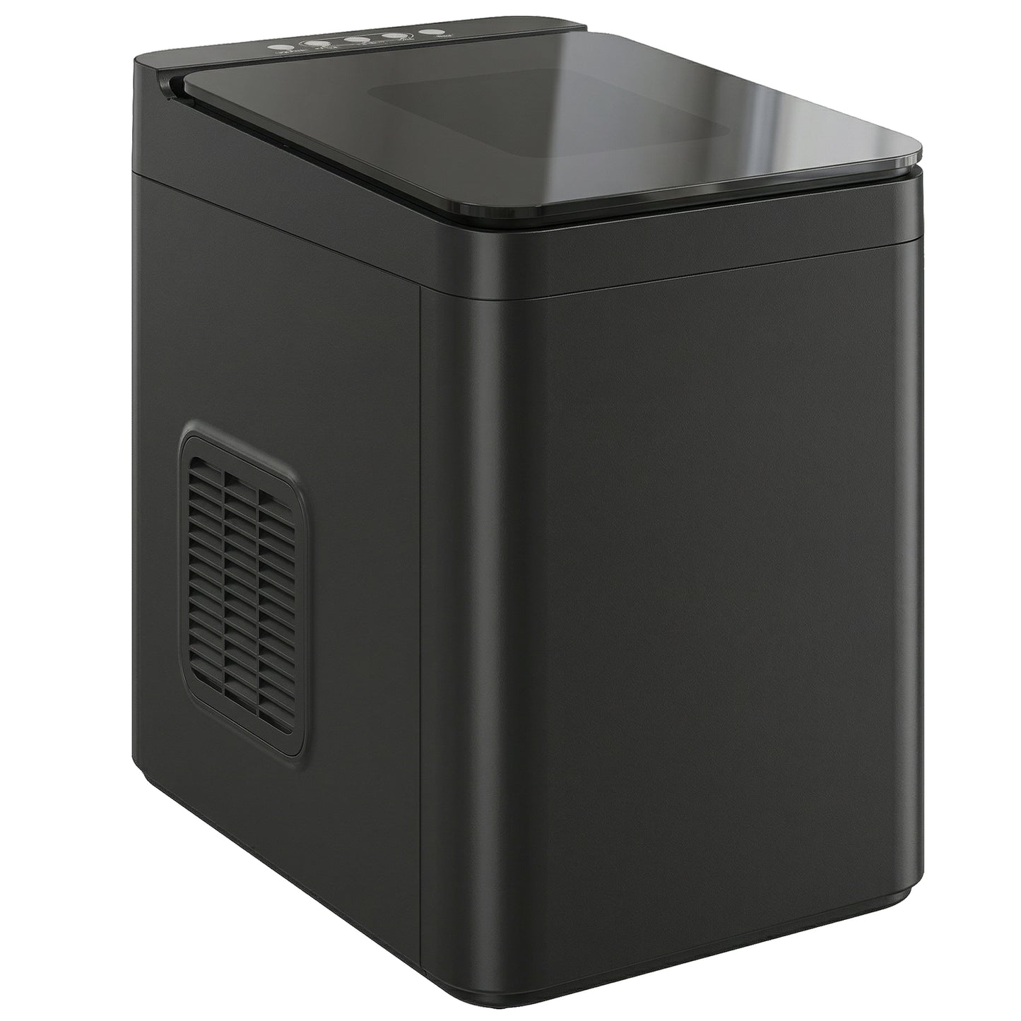 Countertop Ice Maker Machine Self-Cleaning Compact Ice Machine with Ice Scoop and Basket Black