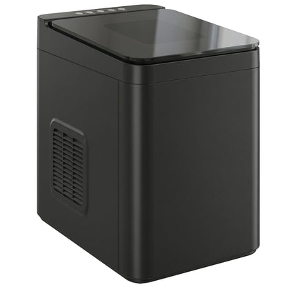 Countertop Ice Maker Machine Self-Cleaning Compact Ice Machine with Ice Scoop and Basket Black