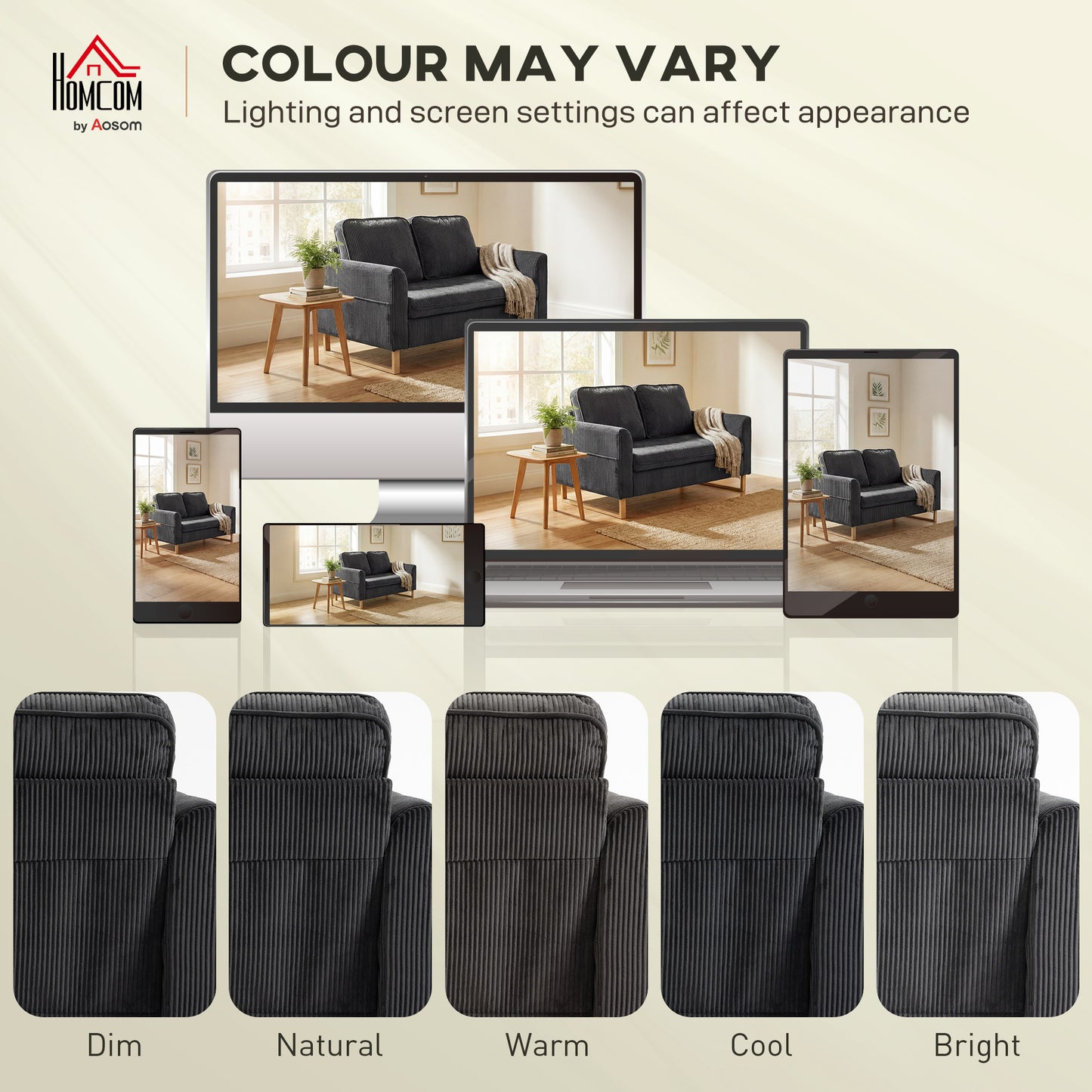 2 Seater Sofa, 140 cm Loveseat Sofa with Spring Cushions, Metal Legs, 2 Pillows, Dark Grey