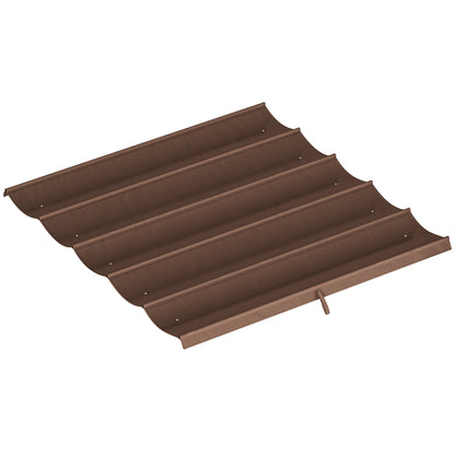 Retractable Pergola Cover, 2.55 x 2.5 m Replacement Canopy Fabric for 3 x 3 m Frame, Roof Top Only, Brown