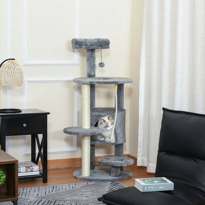 Cat Tree Tower for Indoor Cats 112cm Climbing Kitten Activity Center