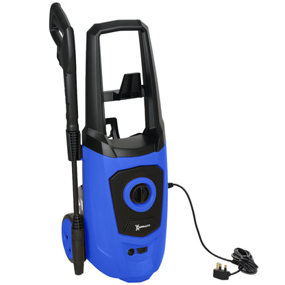 High Pressure Washer, 150 Bar Pressure, 510 L/h Flow, 1800W, High-Performance Portable Power Jet Wash Cleaner, Blue