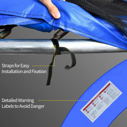 8ft Trampoline Pad, Φ244cm Trampoline Accessories Surround Pad Thick Foam Pads Padding Replacement Spare, No Holes for Pole