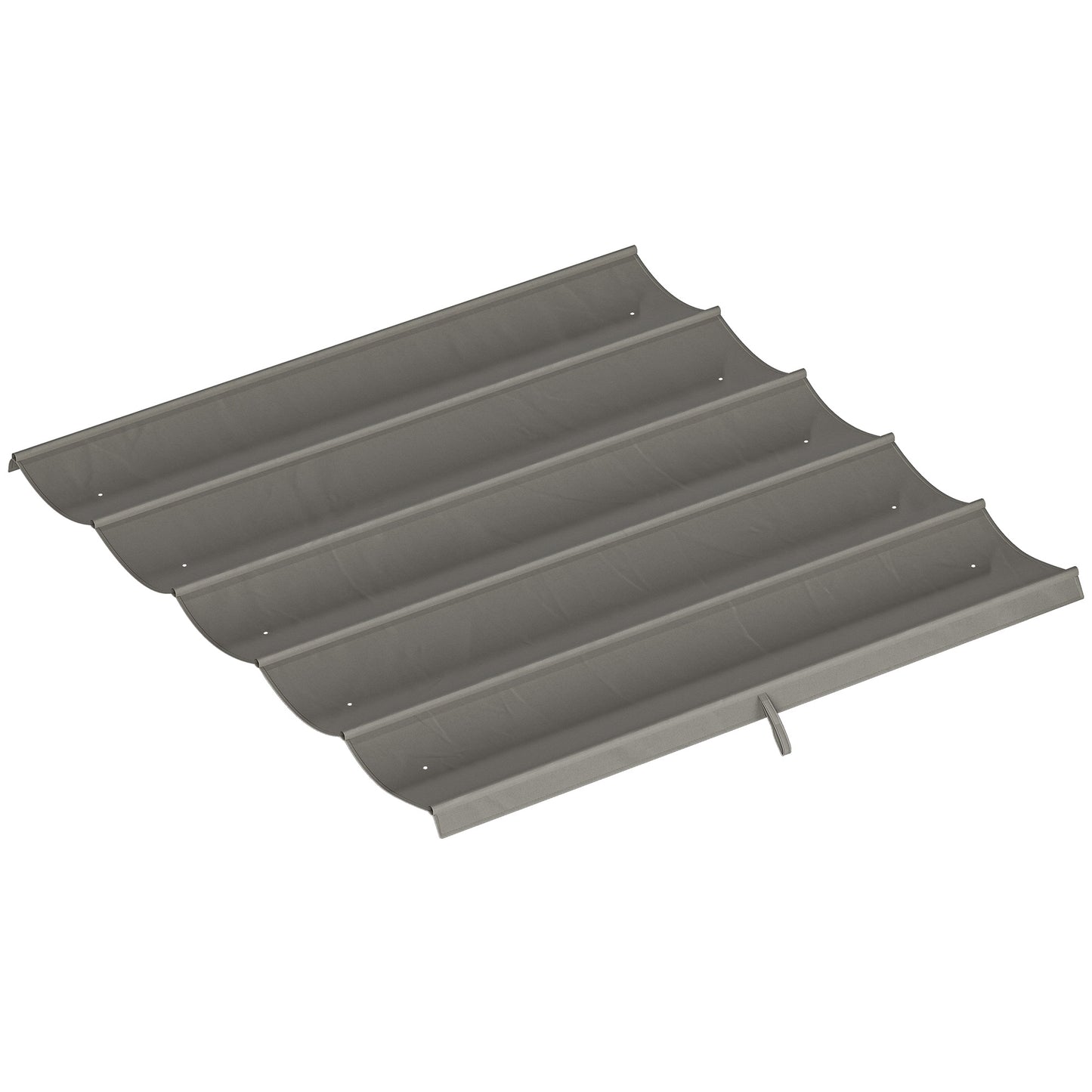 Retractable Pergola Cover, 2.55 x 2.5 m Replacement Canopy Fabric for 3 x 3 m Frame, Roof Top Only, Light Grey
