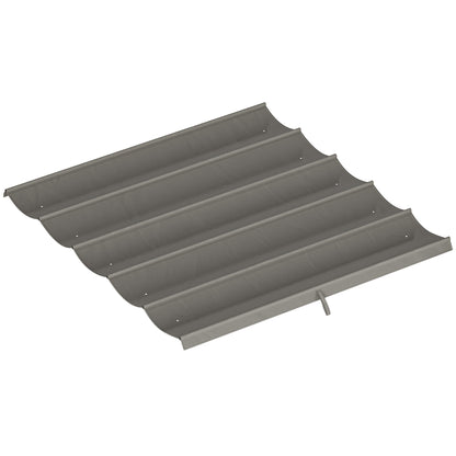 Retractable Pergola Cover, 2.55 x 2.5 m Replacement Canopy Fabric for 3 x 3 m Frame, Roof Top Only, Light Grey