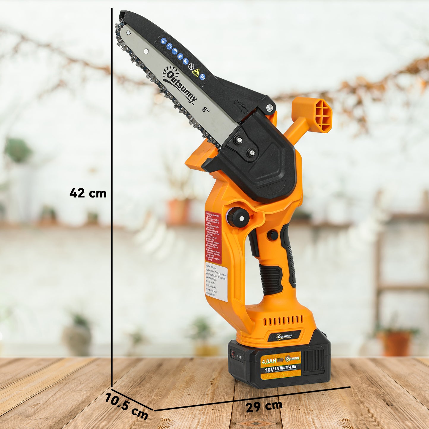 Mini Pruning Saw Cordless, 8 Inch Electric Pruning Saw with 2 x 4000mAh Batteries