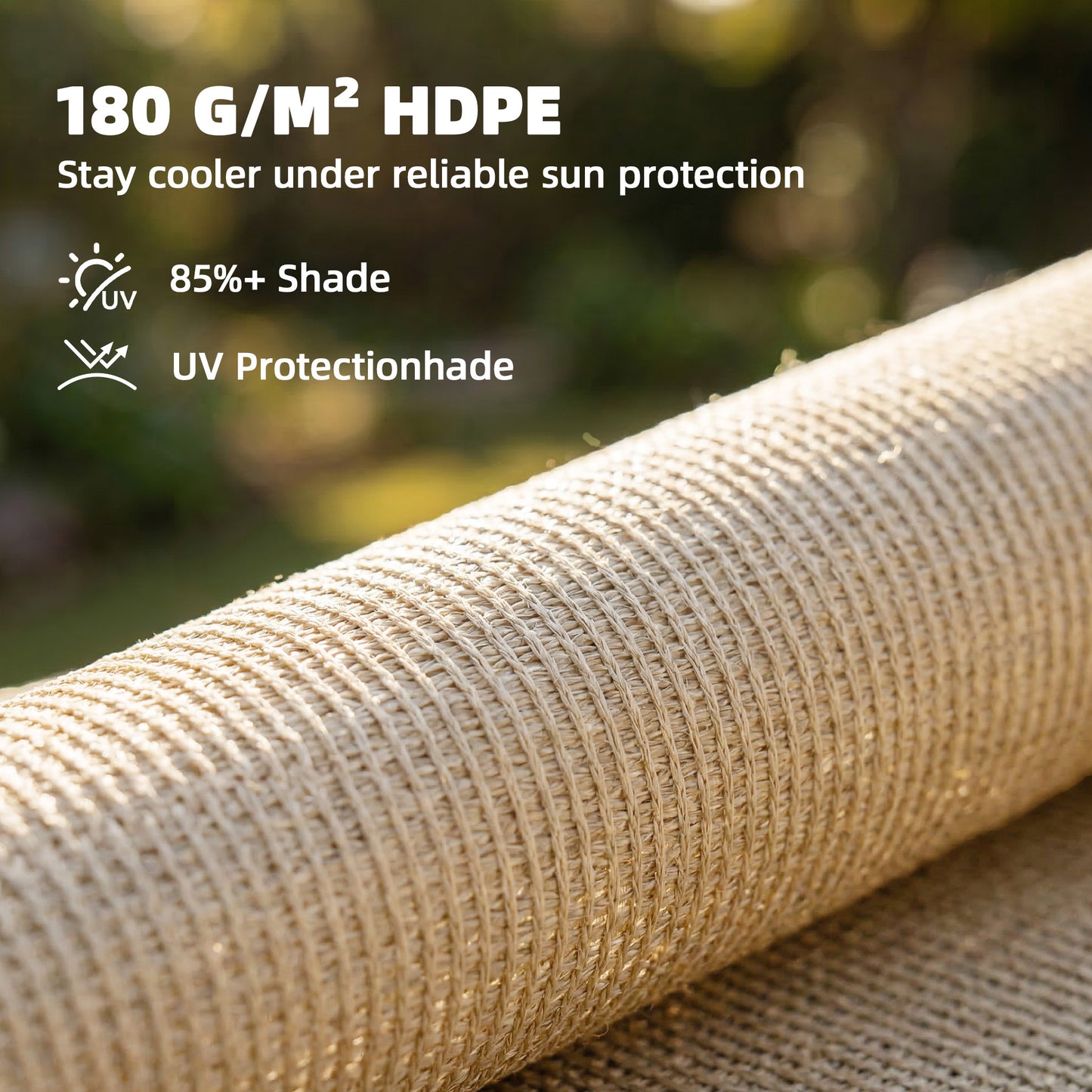 Sun Shade Sail UV Protection Canopy with Stainless Steel Eyelets for Patio Garden 2 x 3 m Beige