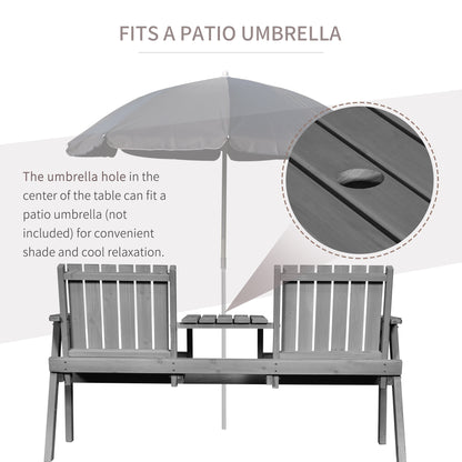 2-Seater Garden Bench Antique Loveseat for Yard, Lawn, Porch, Patio, Steel, Grey
