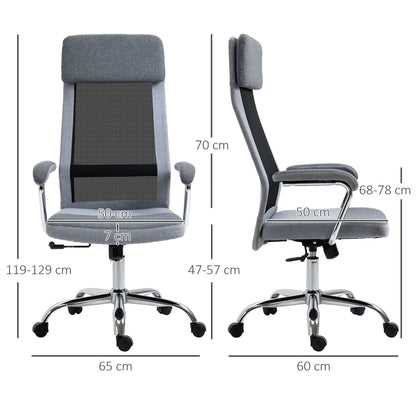 Office Chair, Ergonomic Desk Chair, High Back Computer Chair with Adjustable Height, Swivel Rolling Wheels