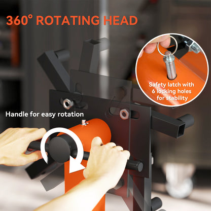 Engine Stand, 570 kg Rotating Engine Stand with 360 Degree Adjustable Head, 4 Mounting Arms, Heavy Duty Steel Support