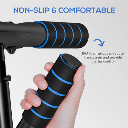 Pull-Up Bar, No-Drilling Chin-Up Bar, Push-Up Stand with Resistance Bands, Padded Handles for Home Gym Exercise, Blue