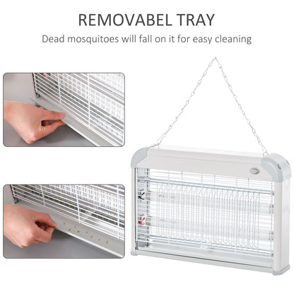 Electric Fly Zapper, 20W Electric Fly Killer, Wall Hanging Bug Zapper Indoor & Outdoor Attracting Insect Mosquito Killer