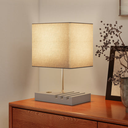 Bedside Lamp with USB A+C Charging Ports and 3 Phone Stands