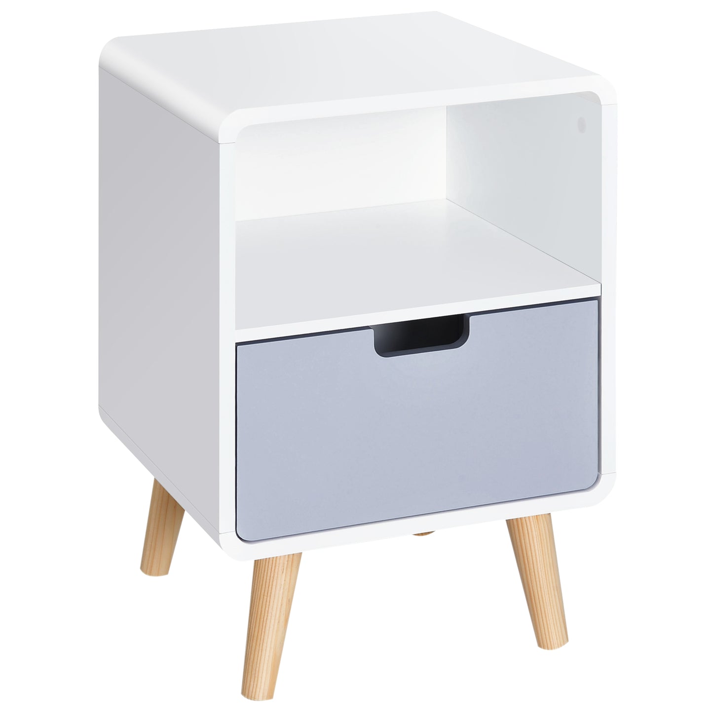 Scandinavian Bedside Table with Drawer