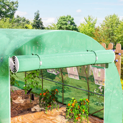 4 x 3 x 2m Polytunnel Greenhouse Replacement Cover ONLY Winter Garden Plant PE Cover for Tunnel Walk-in Greenhouse with Roll