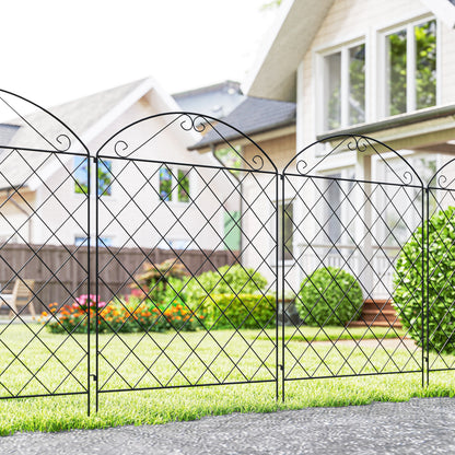 Decorative Garden Fencing, 43in x 11.4ft Outdoor Picket Fence Panels