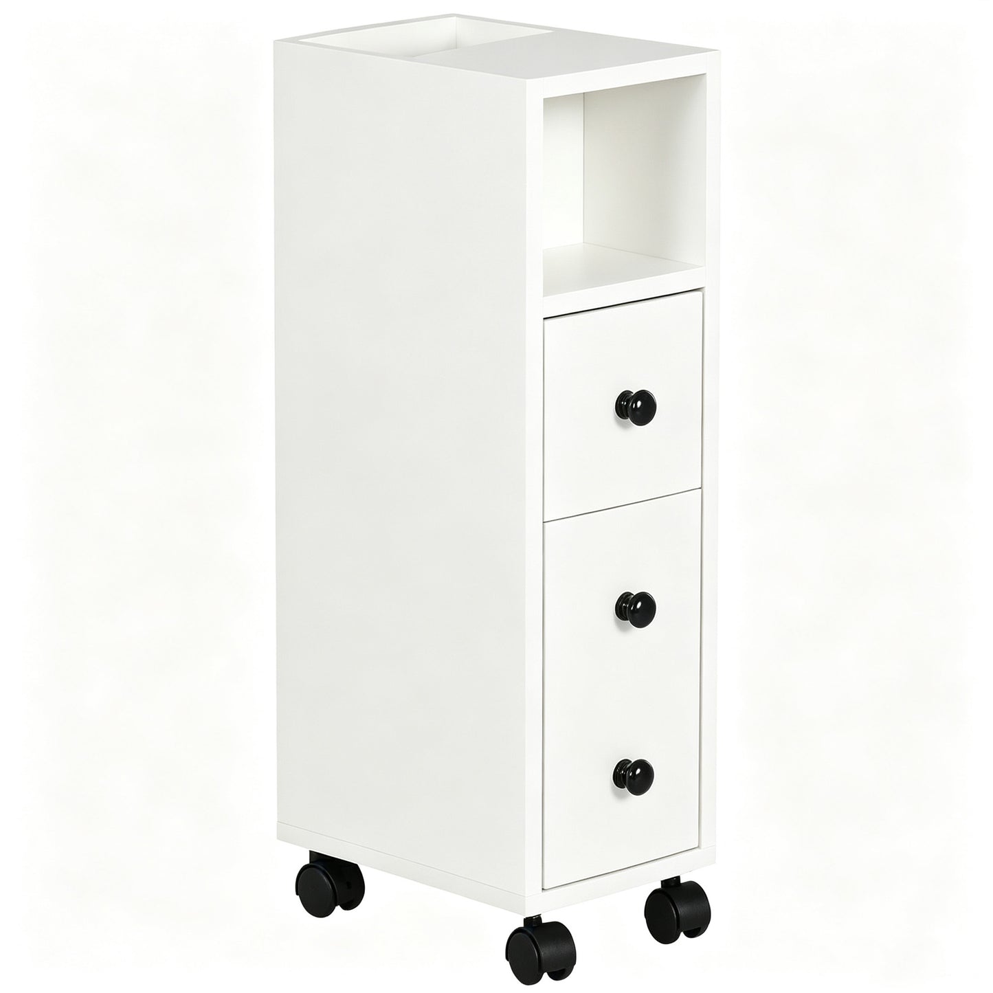 Slimline Bathroom Storage Cabinet - White