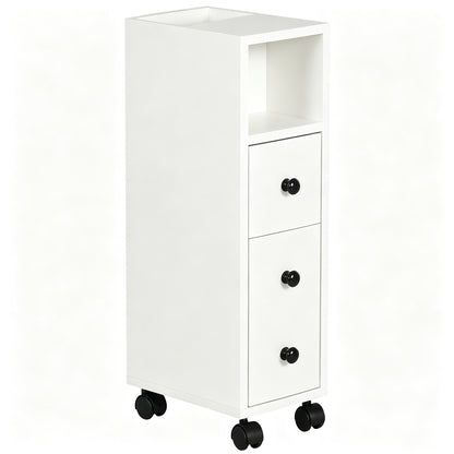 Slimline Bathroom Storage Cabinet - White